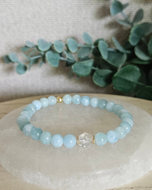 Aquamarine Still Bracelet | Calm Ease & Soft Clarity